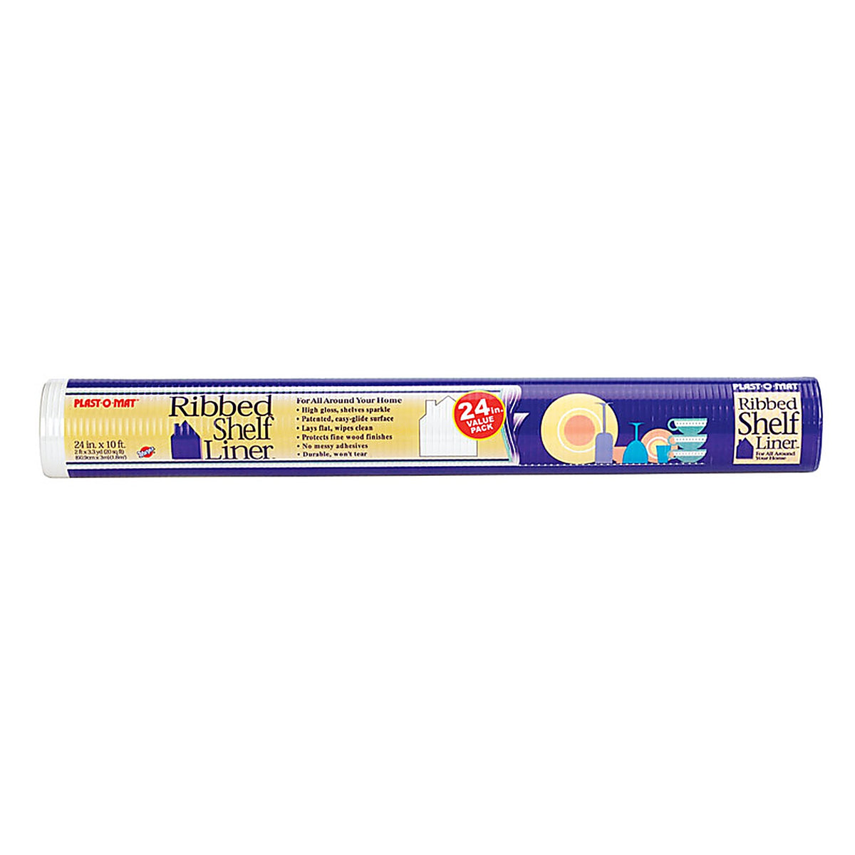 Warps PM210-Q Plast-O-Mat 10 ft. L x 24in. W Bisque Non Adhesive Ribbed Shelf Liner