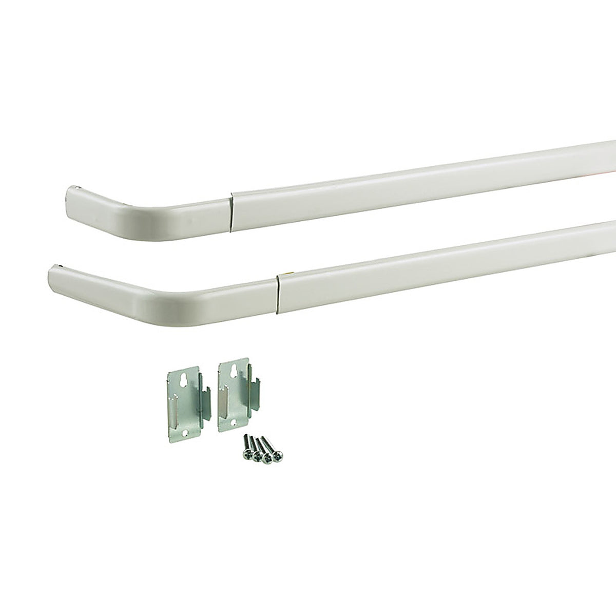 Kenney KN521 Enamel White Double Curtain Rod 28 in. L x 48 in. L