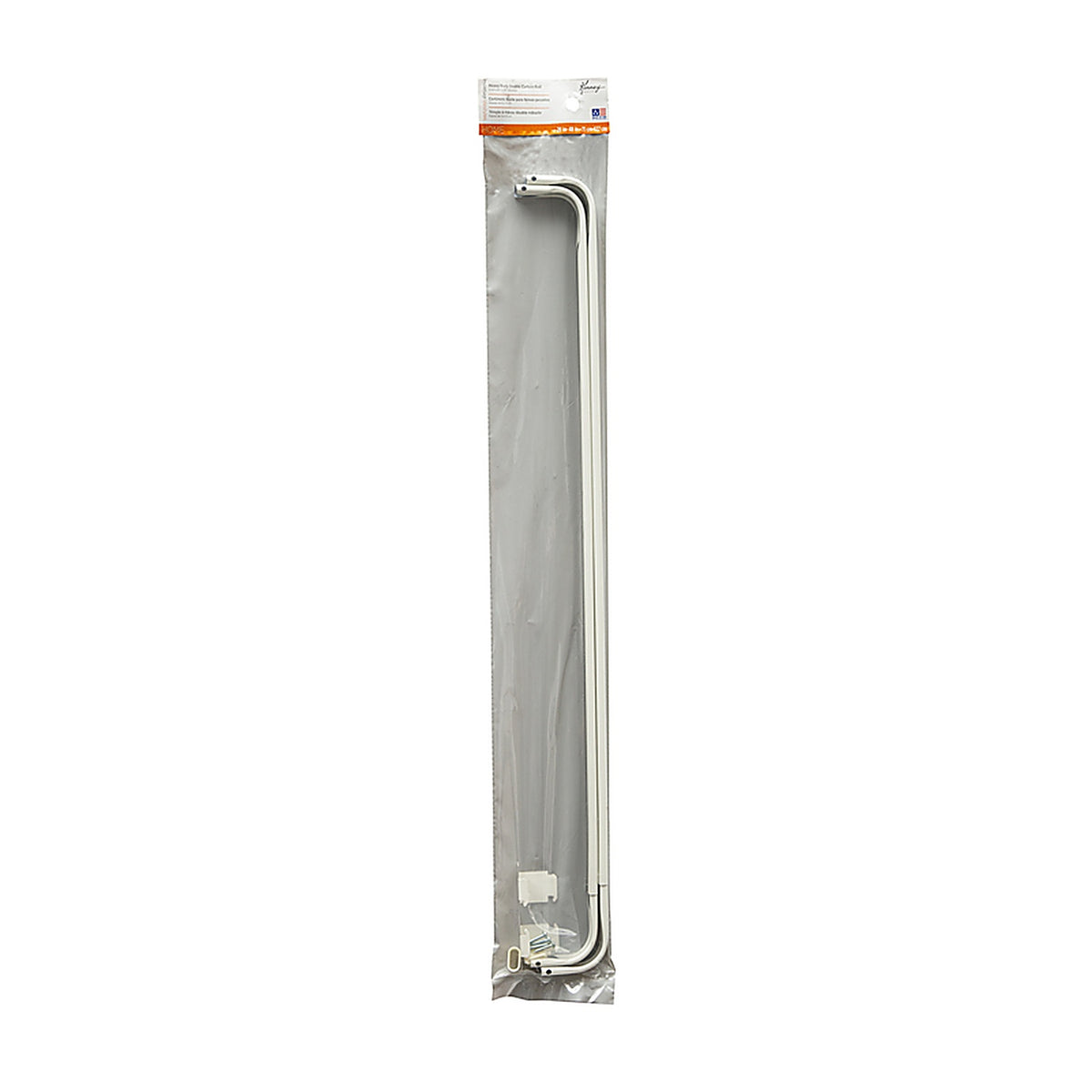 Kenney KN521 Enamel White Double Curtain Rod 28 in. L x 48 in. L