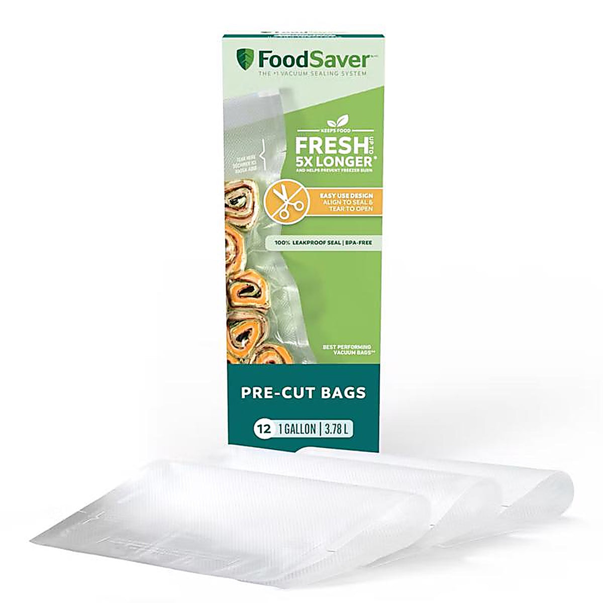 FoodSaver 2159409 1 gal Clear Vacuum Freezer Bags 13 pk