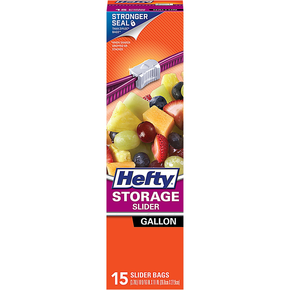 Hefty R8-1416 1 gal. Storage Slider Bag 15/Pack