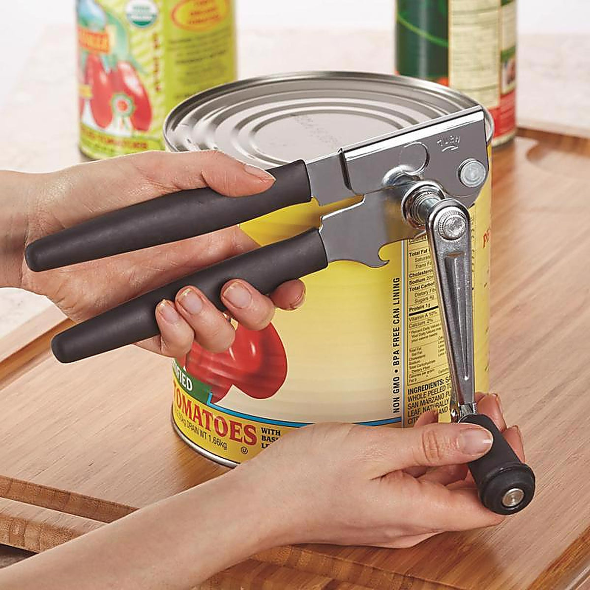 Swing-A-Way - 6090 - Black Stainless Steel Manual Can Opener