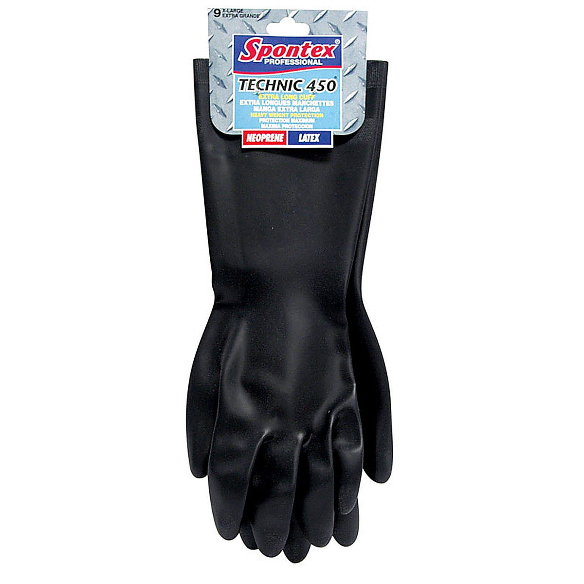 Spontex 33557 Technic 450 Neoprene Gloves M Black 1 pk