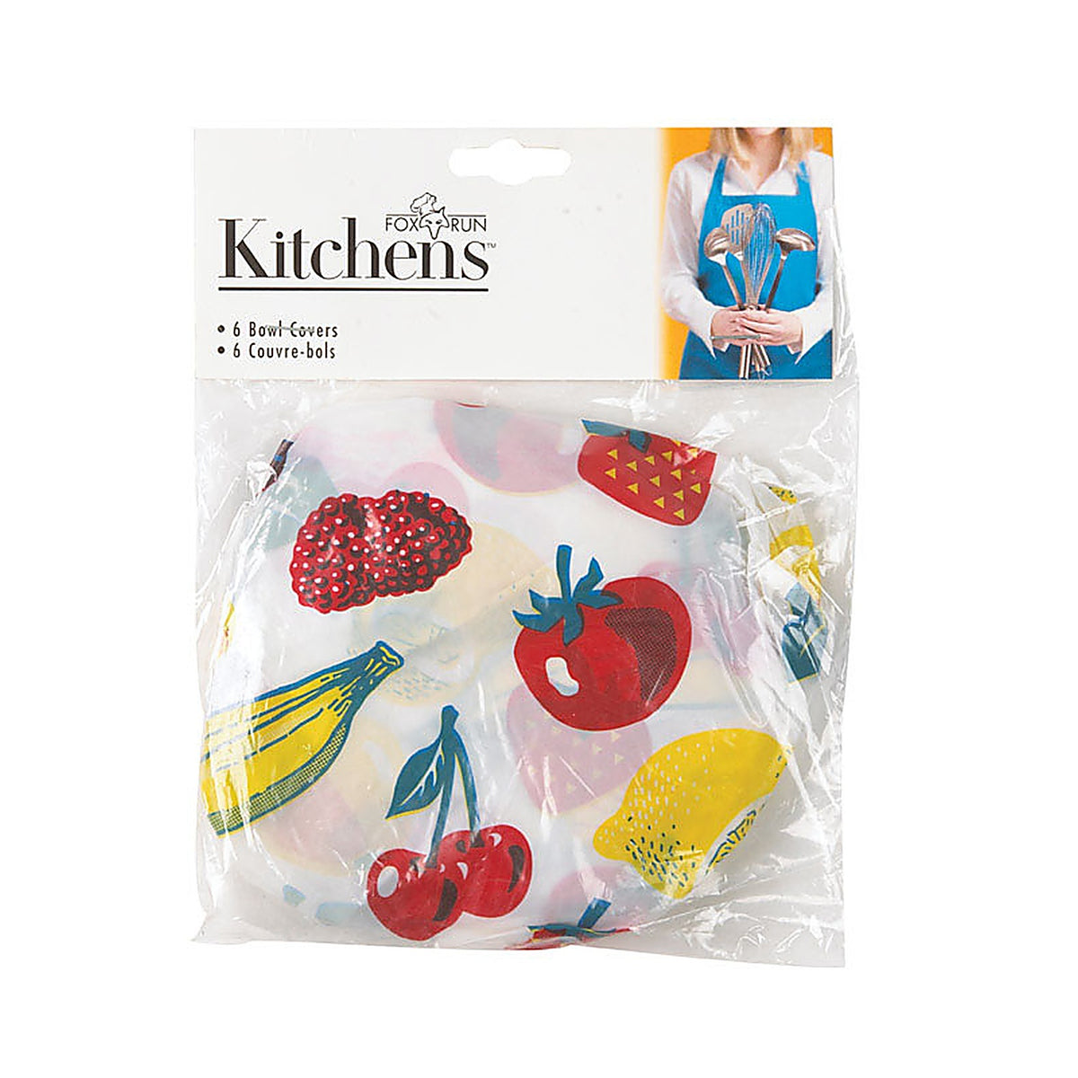 Fox Run 5285 Bowl Covers Multicolored 6/Pack