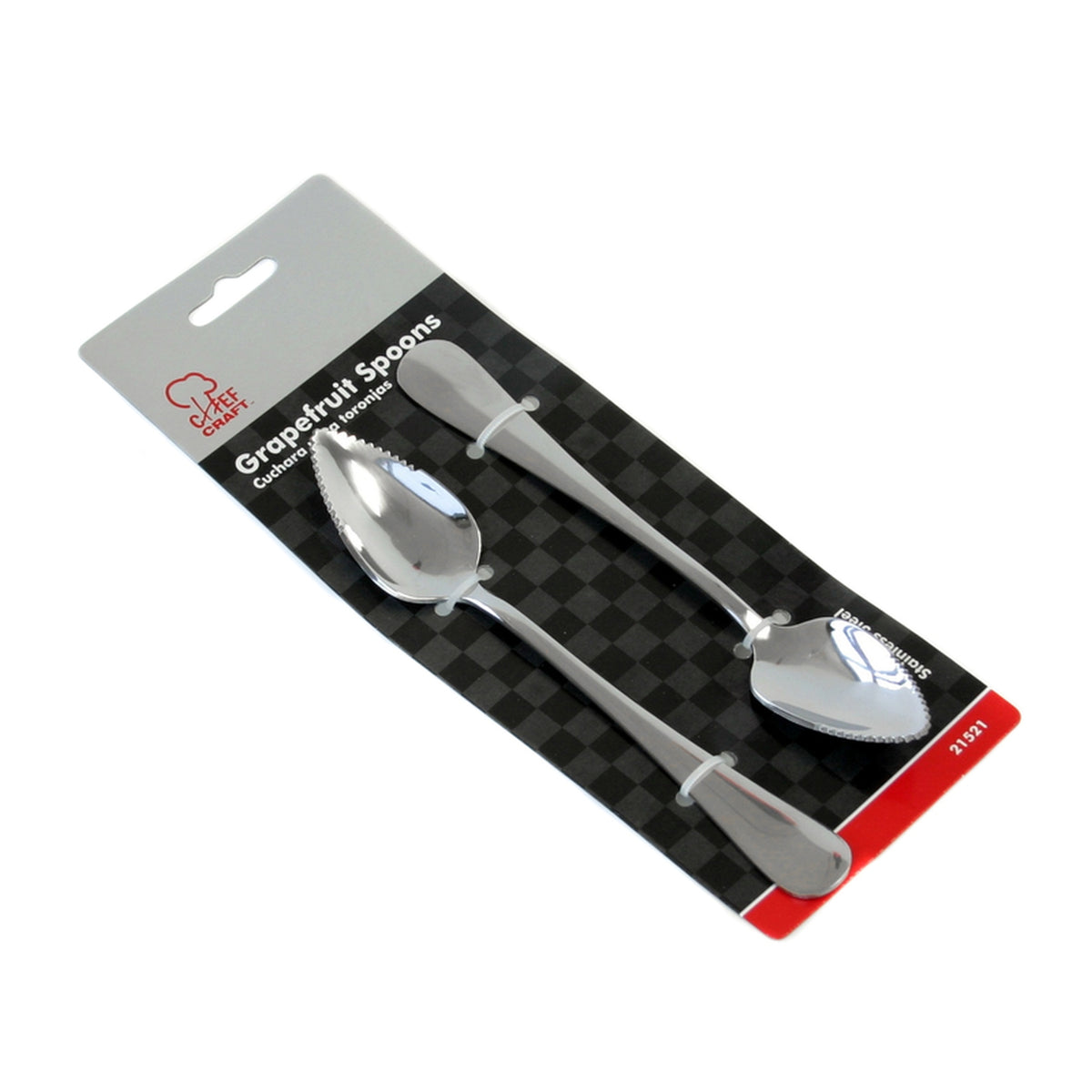 Chef Craft 21521 3-1/4 in. W x 9 in. L Silver Stainless Steel Grapefruit Spoon Set