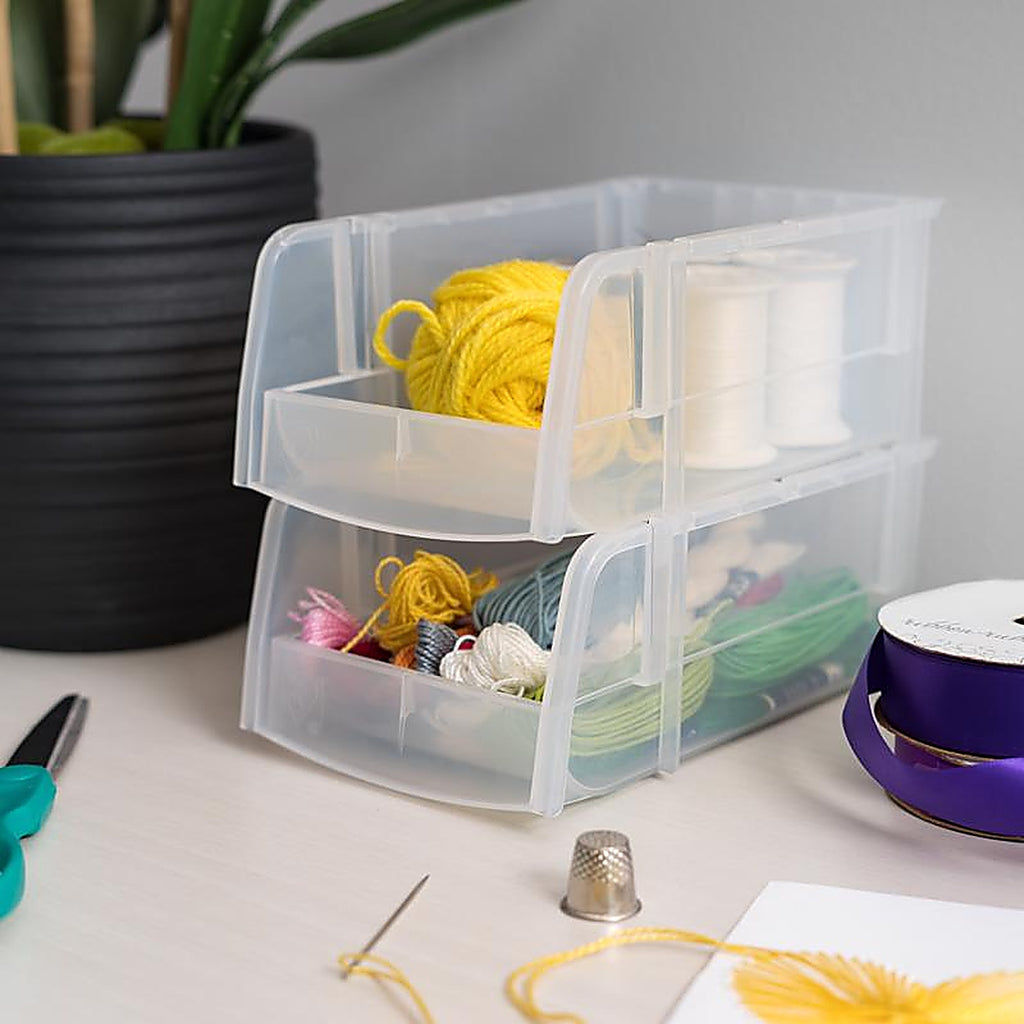 IRIS 200510 3 in. H x 4.5 in. W x 7.5 in. D Stackable Storage Bin