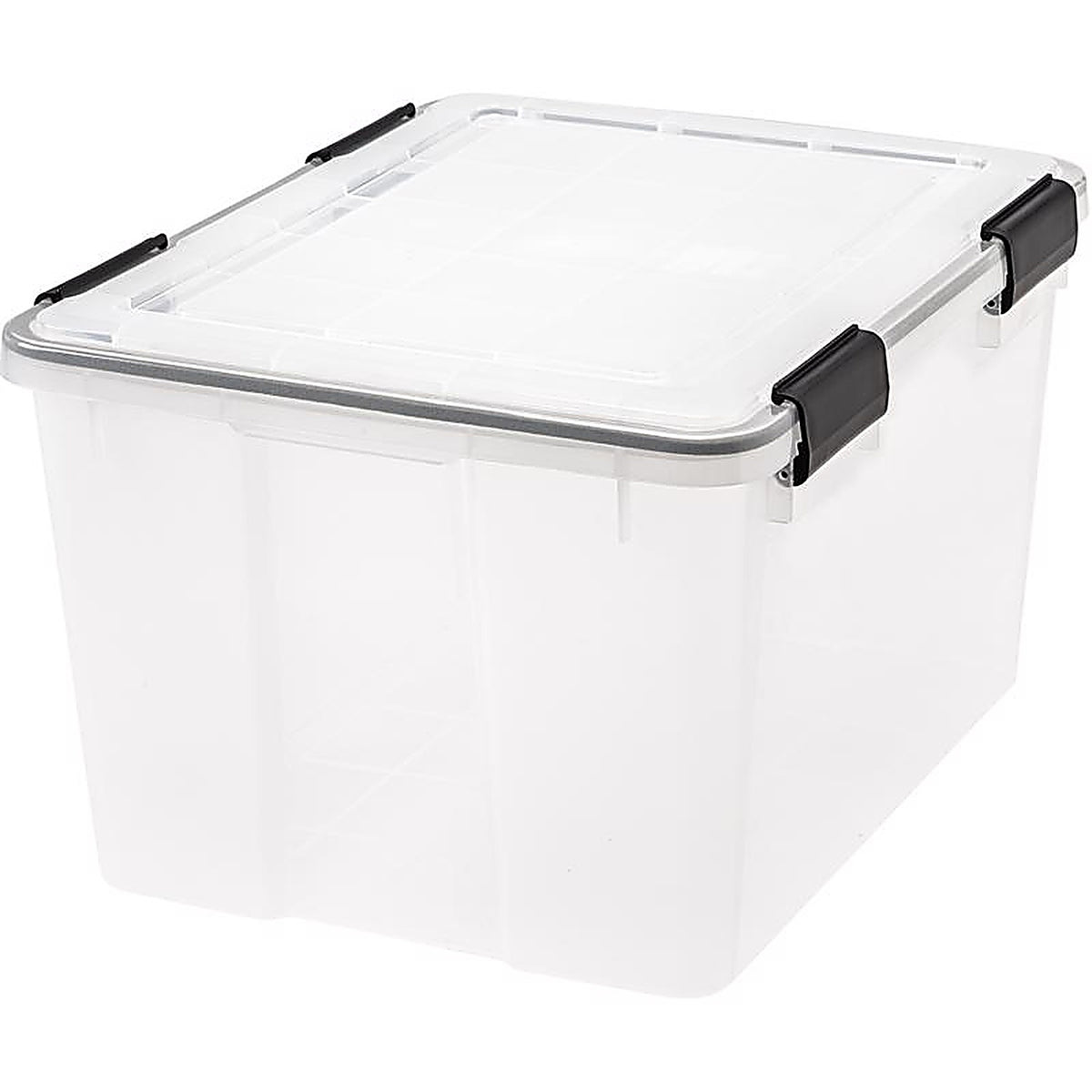 IRIS 110450 Weathertight 46 quart Clear Storage Box 11.75 in. H X 15.75 in. W X 19.7 in. D Stackable