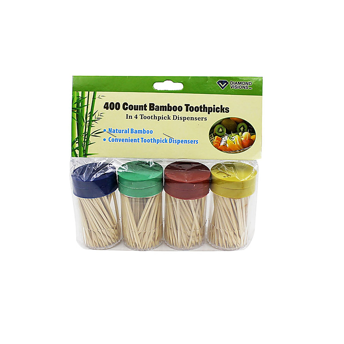 Diamond Visions 06-2415 Bamboo Toothpicks with Containers