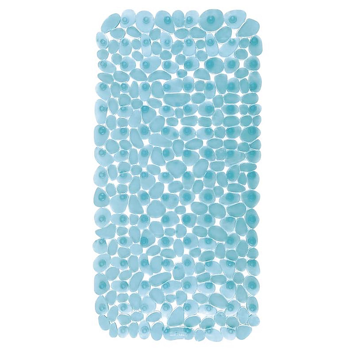 InterDesign 80011 26-1/2 in. L x 13-1/2 in. W Blue Vinyl Bath Mat