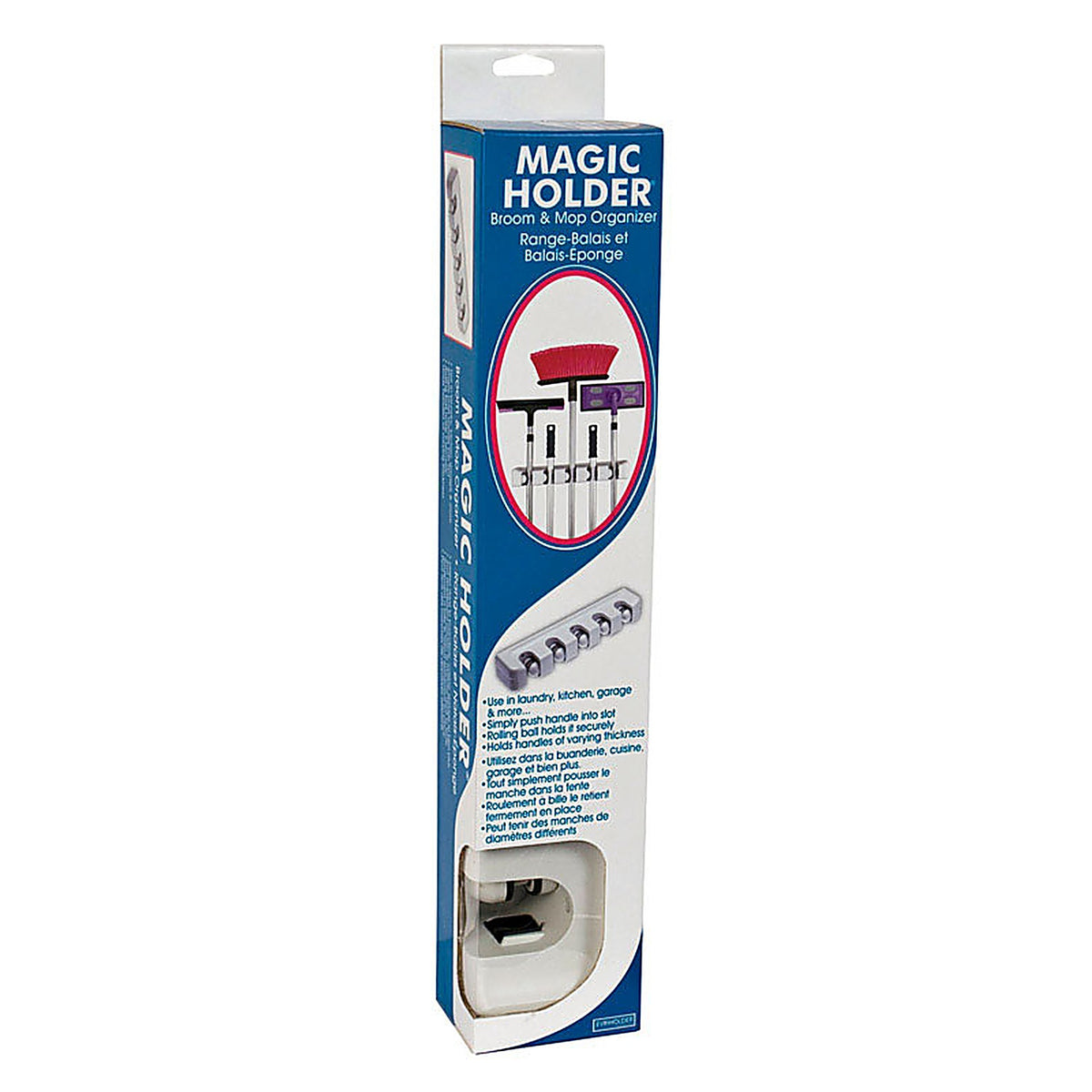 Evri - MH5-W - Magic Holder 3-1/8 In. H X 2-1/2 In. W X 17-1/2 In. L White Mop Holder
