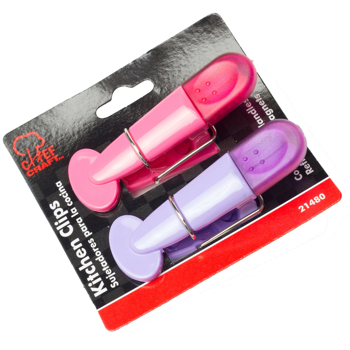 Chef Craft 21480 4 in. W x 5 in. L Assorted Colors Plastic Magnetic Clips
