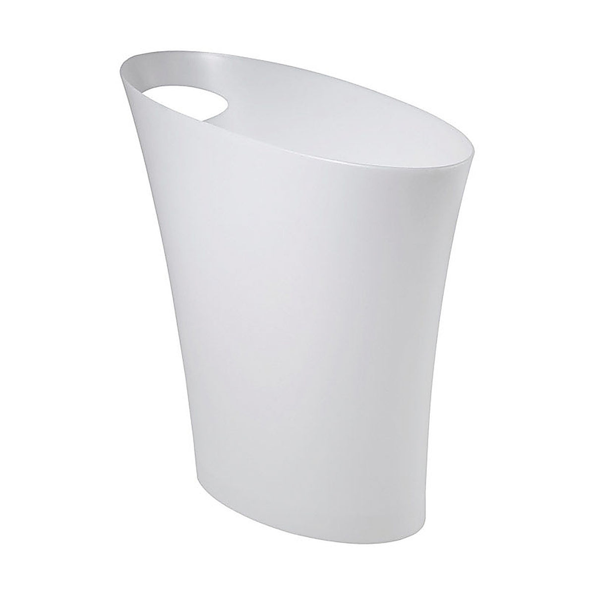 Umbra 082610-661 Skinny 2 gal. White Plastic Modern Wastebasket