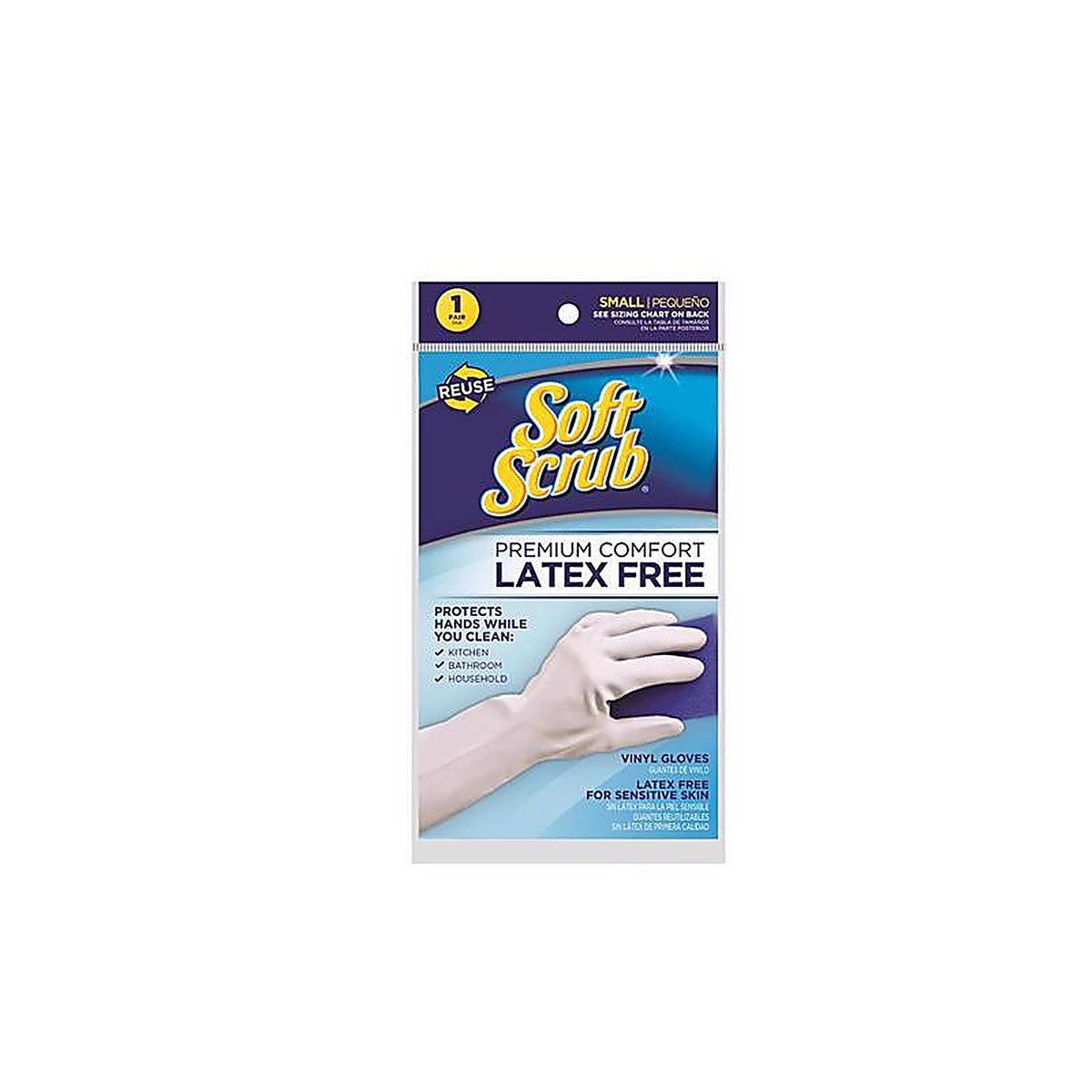 Soft Scrub 12611-26 Vinyl Cleaning Gloves S White 1 pair
