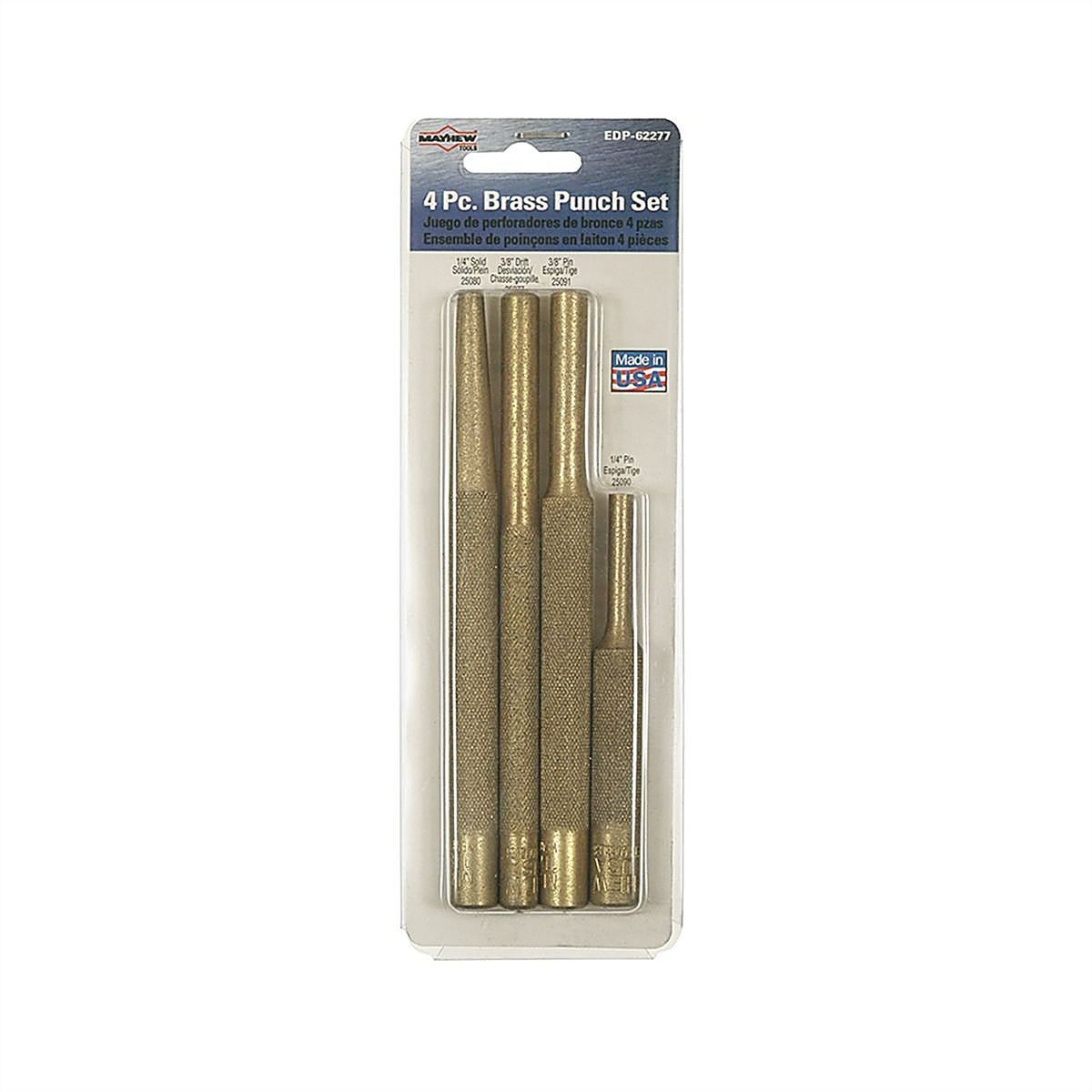 Mayhew Tools 62277 4 Pc. Brass Punch Kit