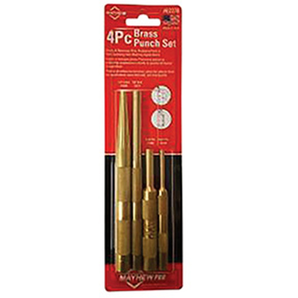 Mayhew - 62278 - 4 Piece Brass Punch Set SAE