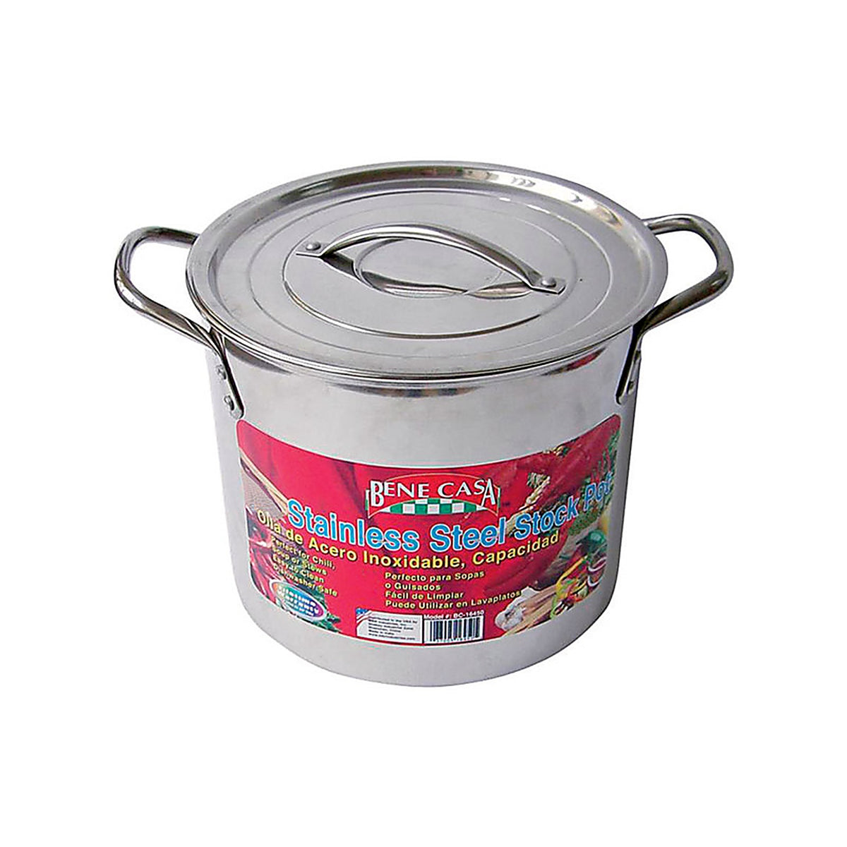 Bene Casa BC-17670 Stainless Steel Stock Pot 11.18 in. 20 qt. Silver