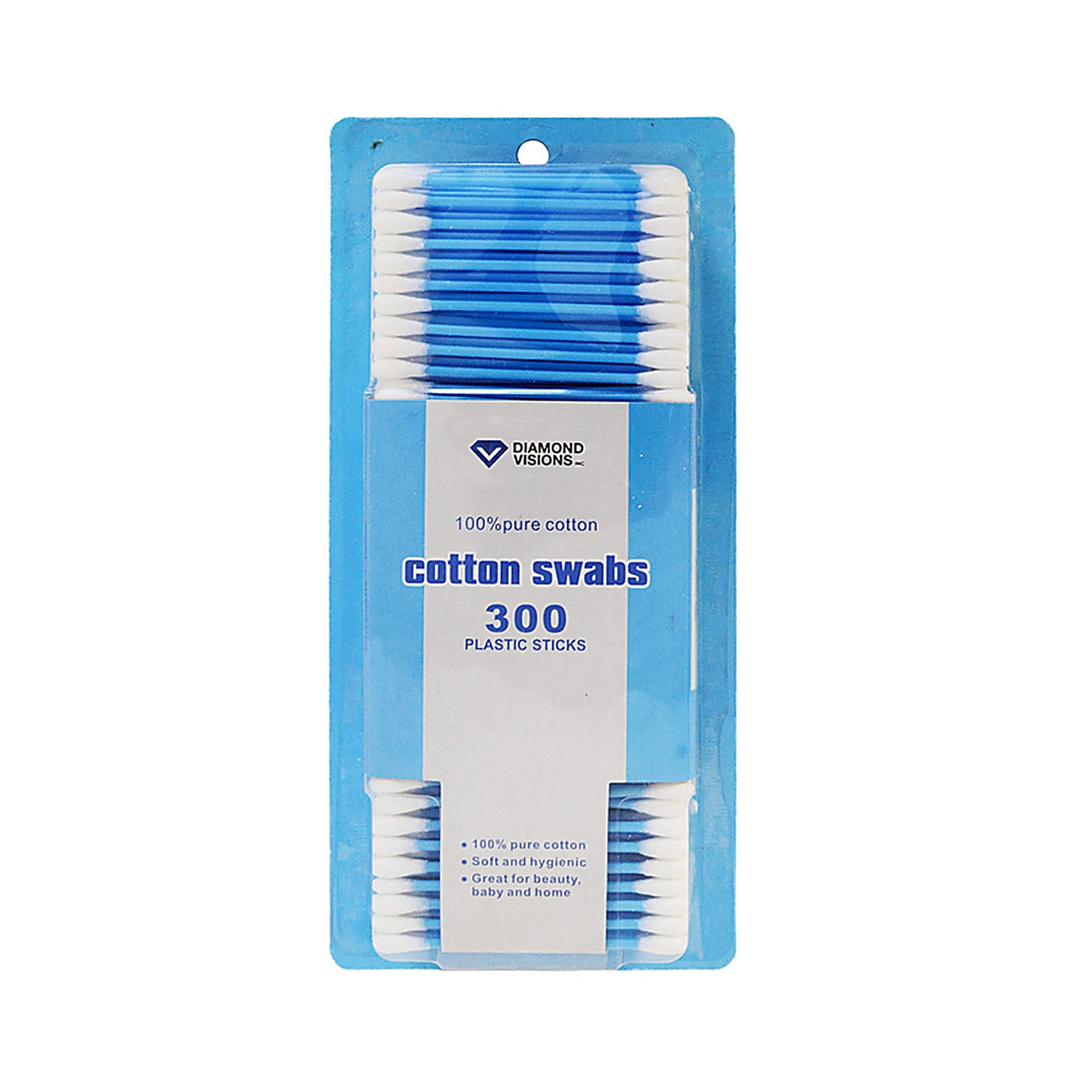 Diamond Visions 01-1009 Health and Beauty Swabs Cotton 300/Pack