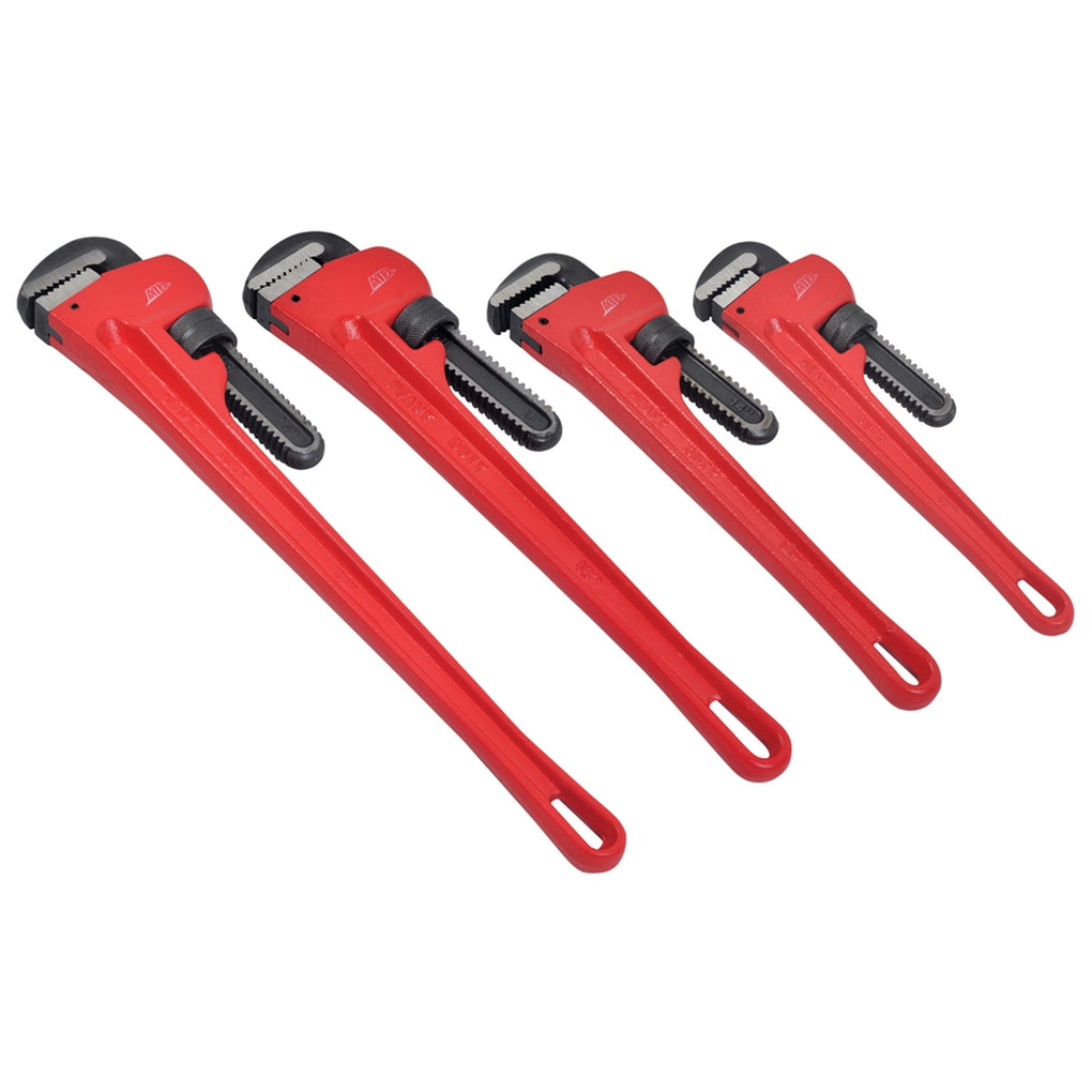 ATD - 625 - 4 Piece Cast Iron Pipe Wrench Set