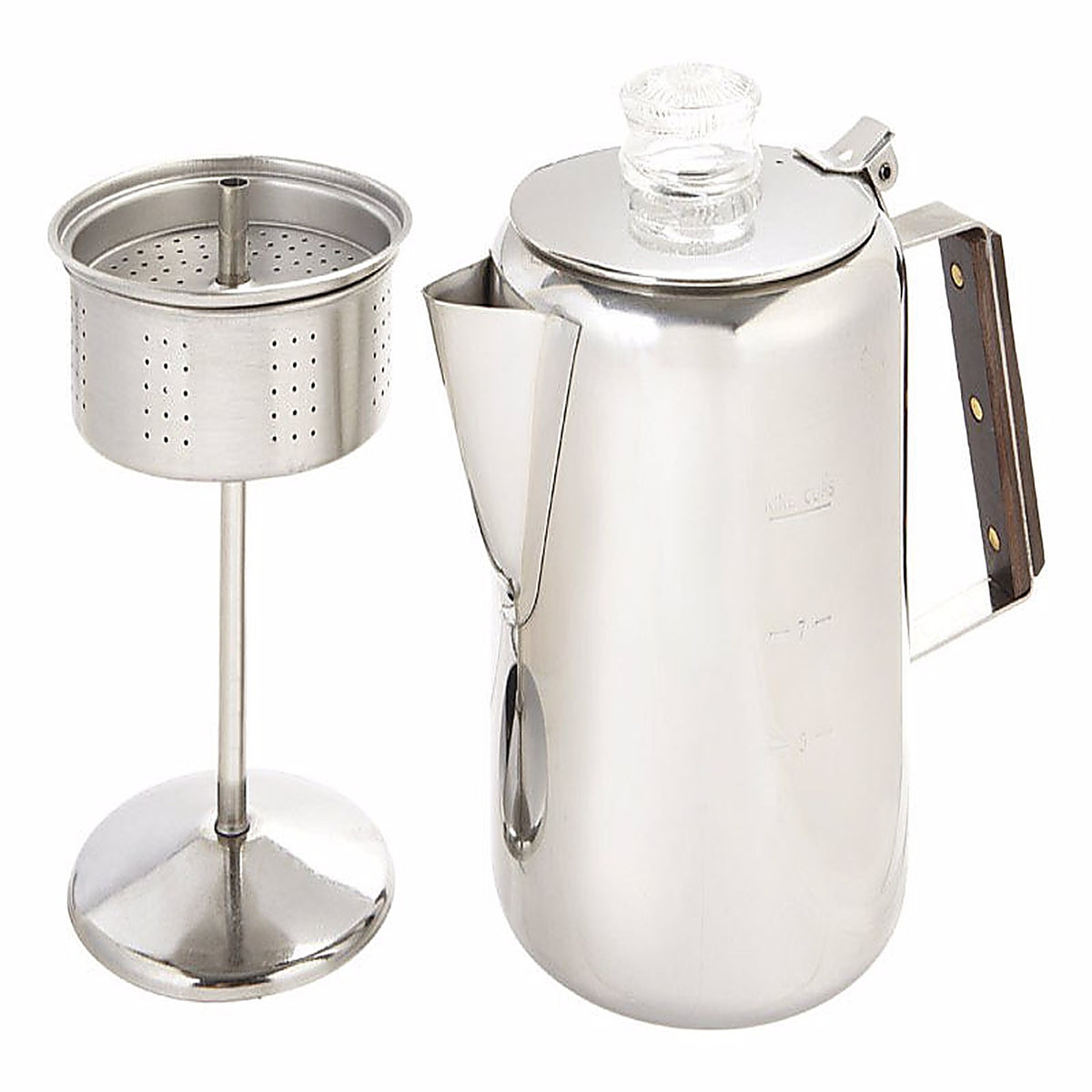 Tops - 55704 - Rapid Brew 9 Cups Silver Stovetop Percolator