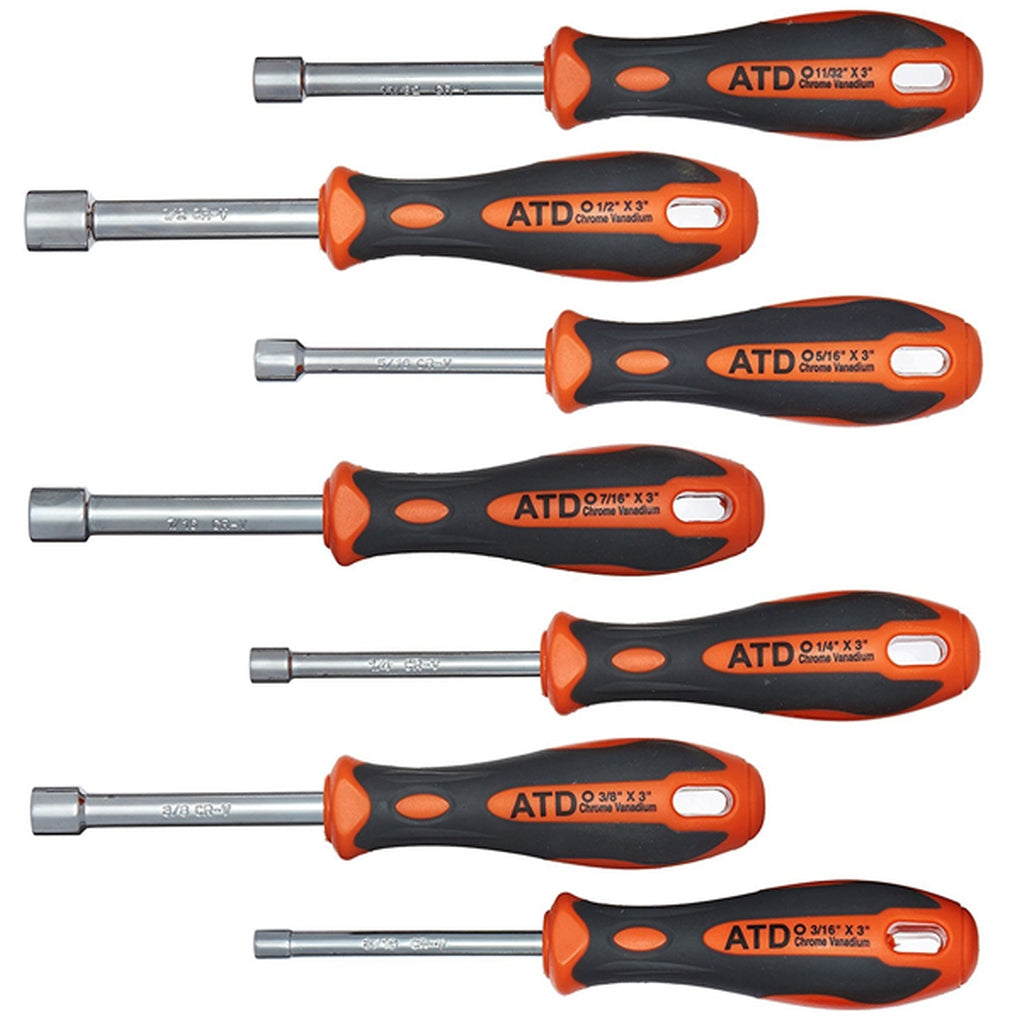 ATD - 6257 - Fractional Nut Driver Set, 7 Piece