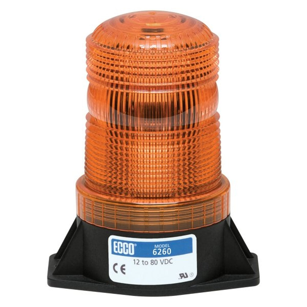 ECCO 6262A LED Beacon Medium Profile, 12-80VDC, Pulse8 Flash, Amber