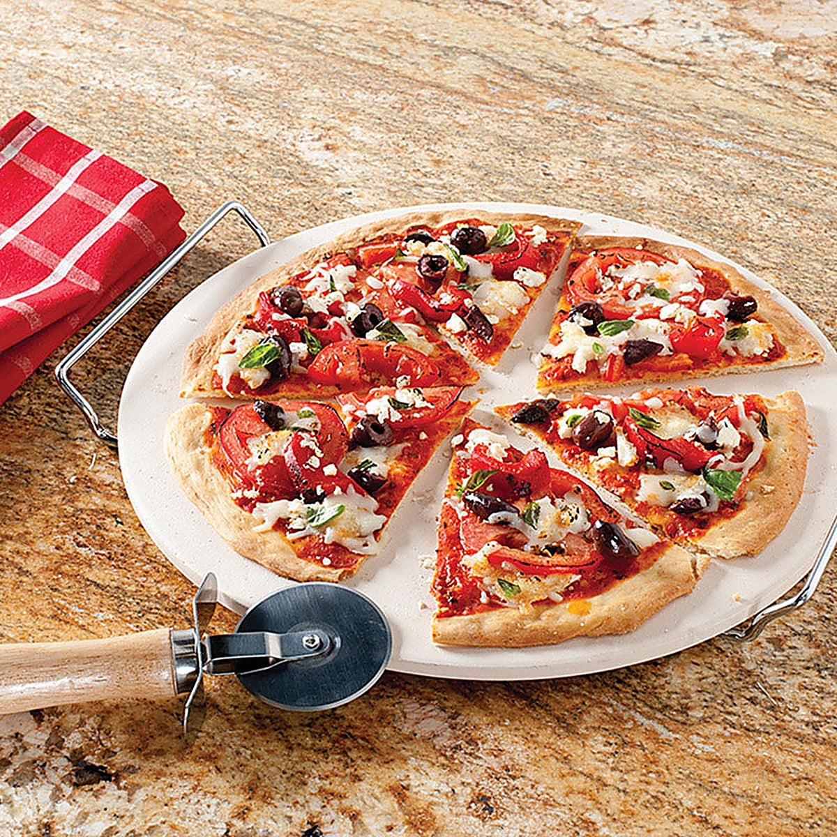 Nordic Ware 1470 13 in. W x 13 in. L Pizza Stone Natural