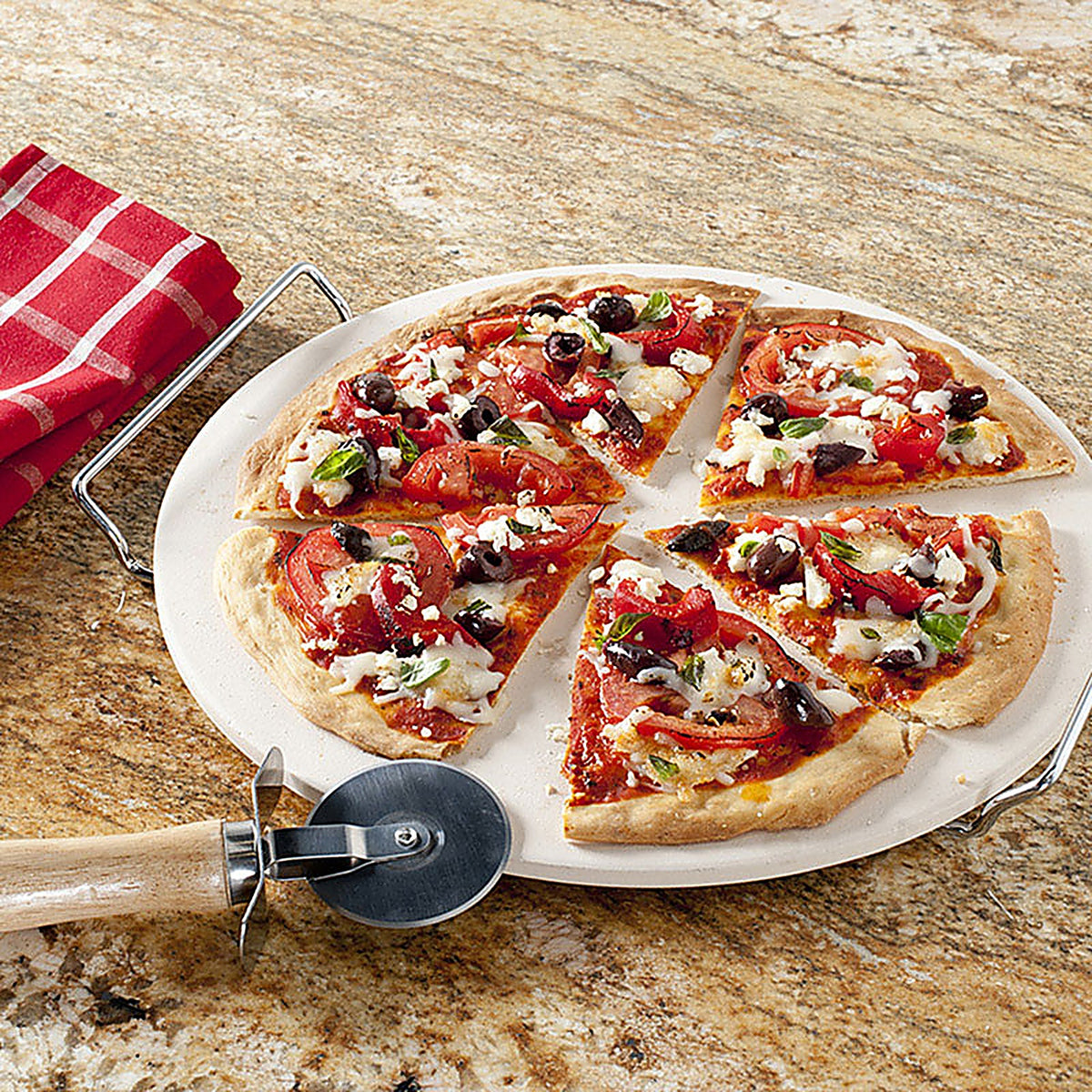 Nordic Ware 1470 13 in. W x 13 in. L Pizza Stone Natural