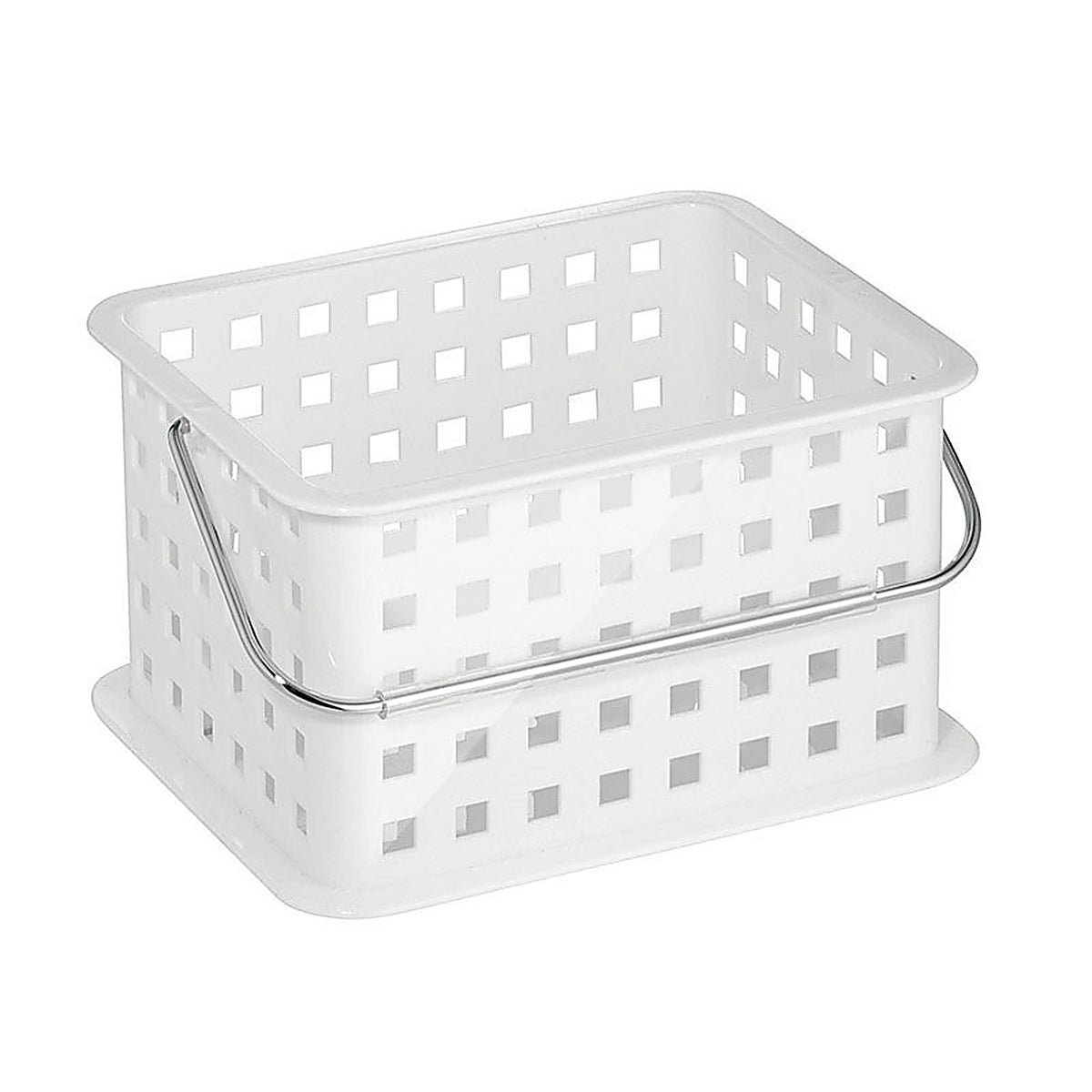 Idesign - 61201 - White Storage Basket 7 In. H X 5 In. W X 9.25 In. D