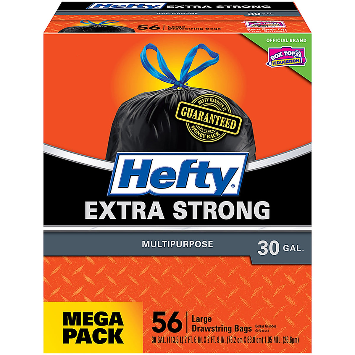 Hefty E85656 CinchSak 30 gal. Trash Bags Drawstring 56/Pack