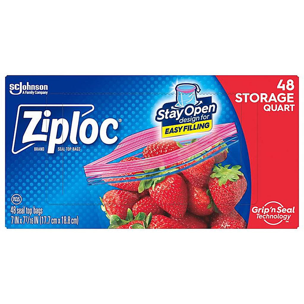 Ziploc 310 1 qt. Clear Food Storage Bag 48/Pack