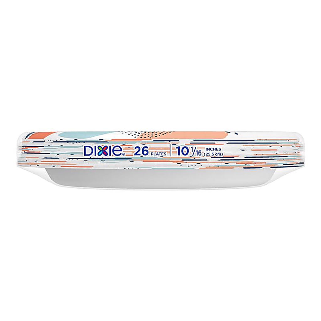 Dixie - 15255 - Multicolored Paper Flowers Bloom Dinner Plate 10-1/16 In. D 26 Pack