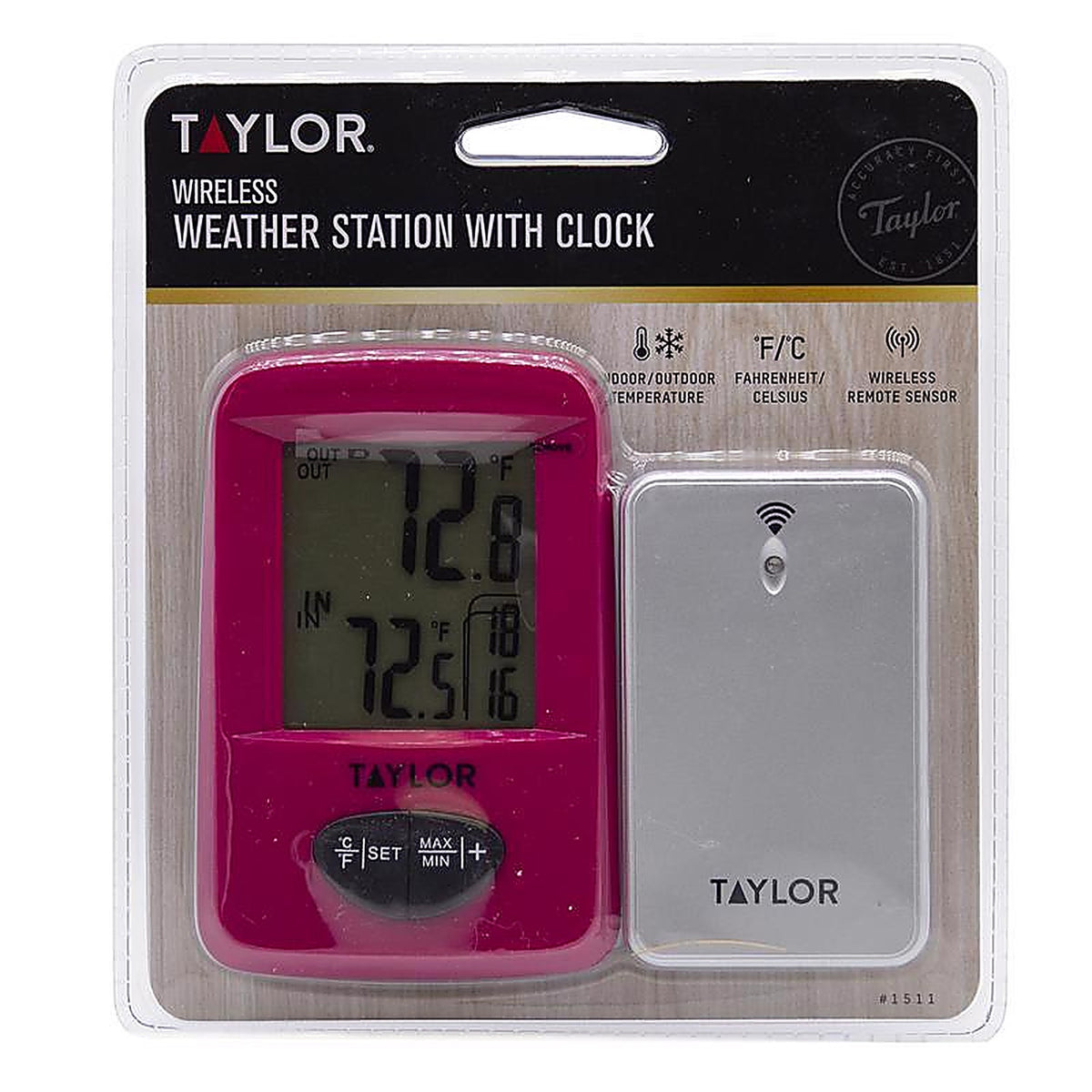 Taylor 1511AST1 Digital Thermometer Plastic Assorted