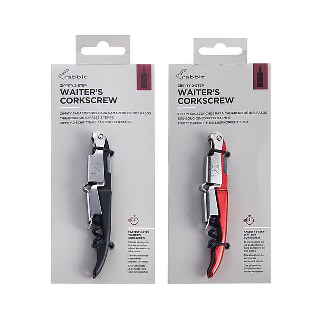 Rabbit - W5622N - Red Teflon Wine Opener