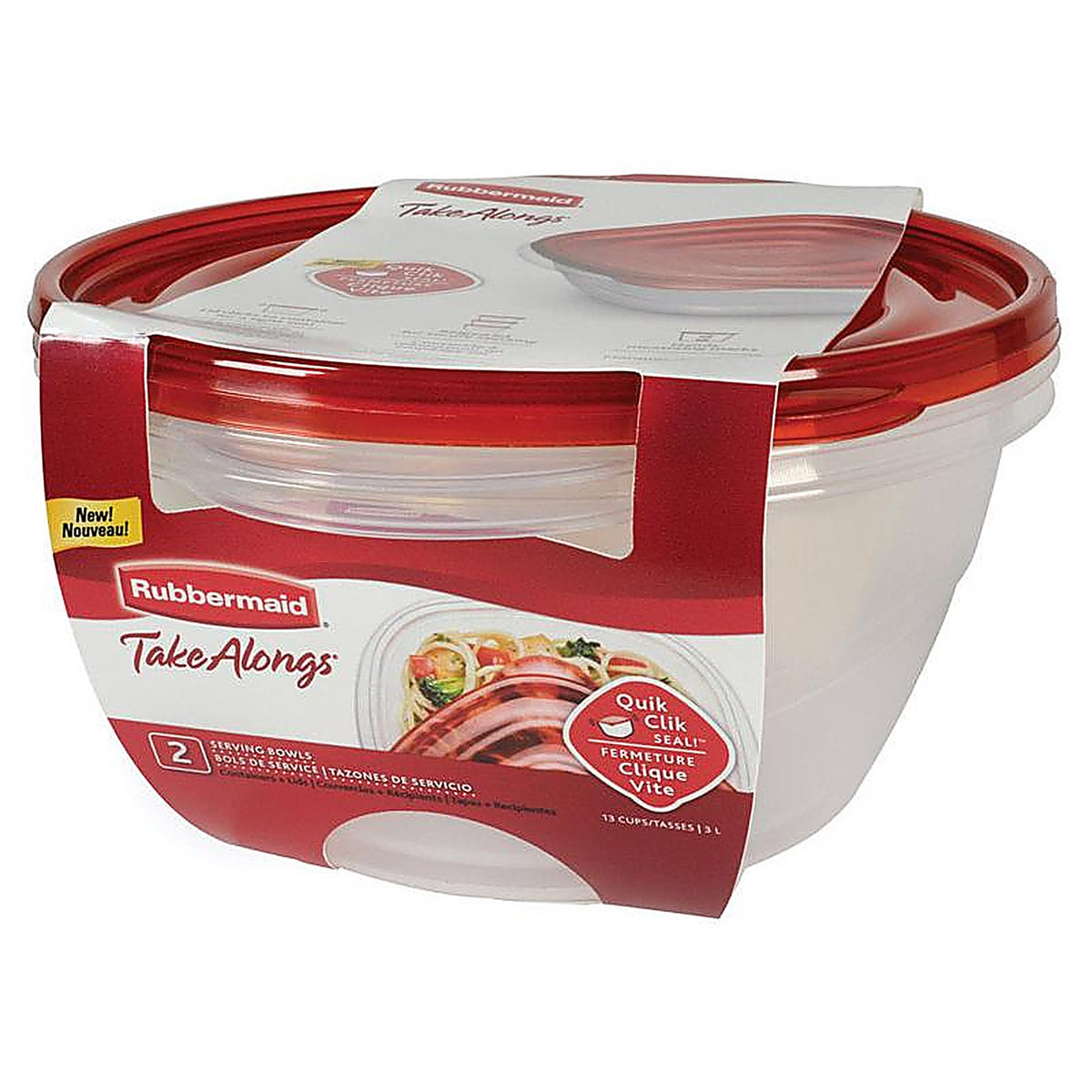 RubberMaid 2086745 13 cups Clear Food Storage Container 2 pk