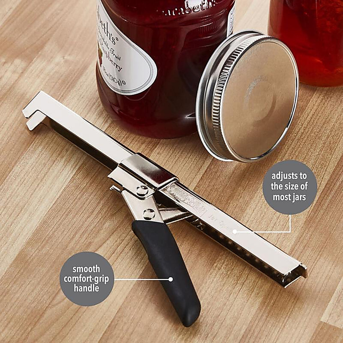 Swing-A-Way - 711BK - Black/Silver Steel Jar Opener