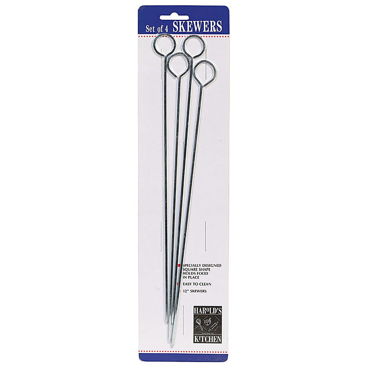 Harold Import 43169 12 in. L Silver Chrome Barbecue Skewers