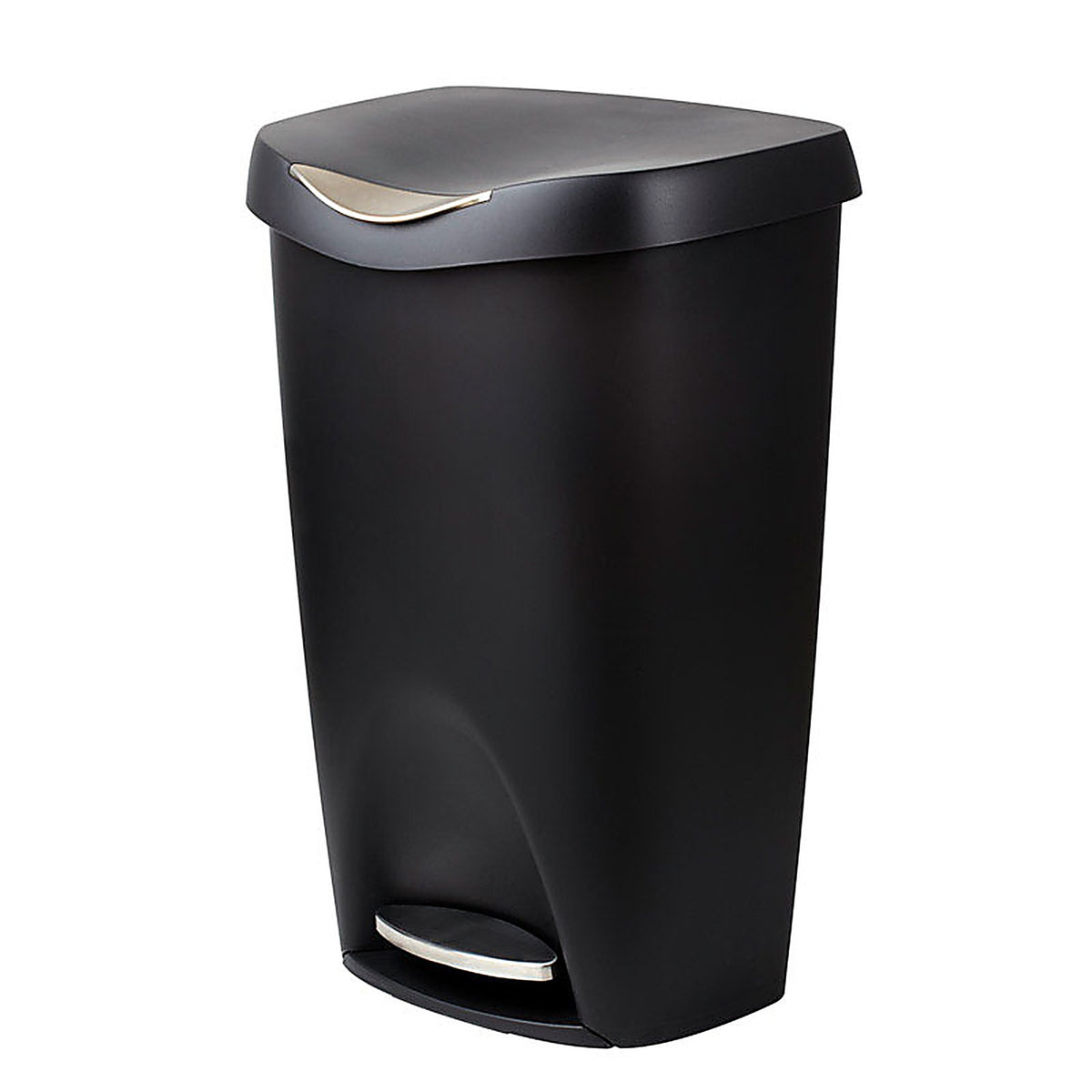 Umbra 084200-047 Brim 13 gal. Black Plastic Step On Wastebasket