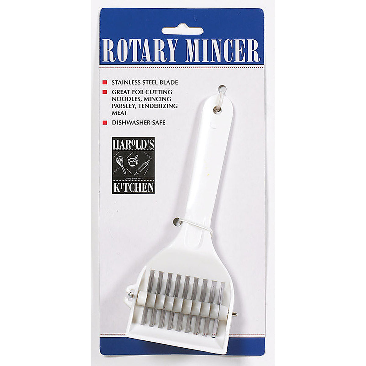 Harold Import - 5618 - White Plastic/Stainless Steel Rotary Mincer