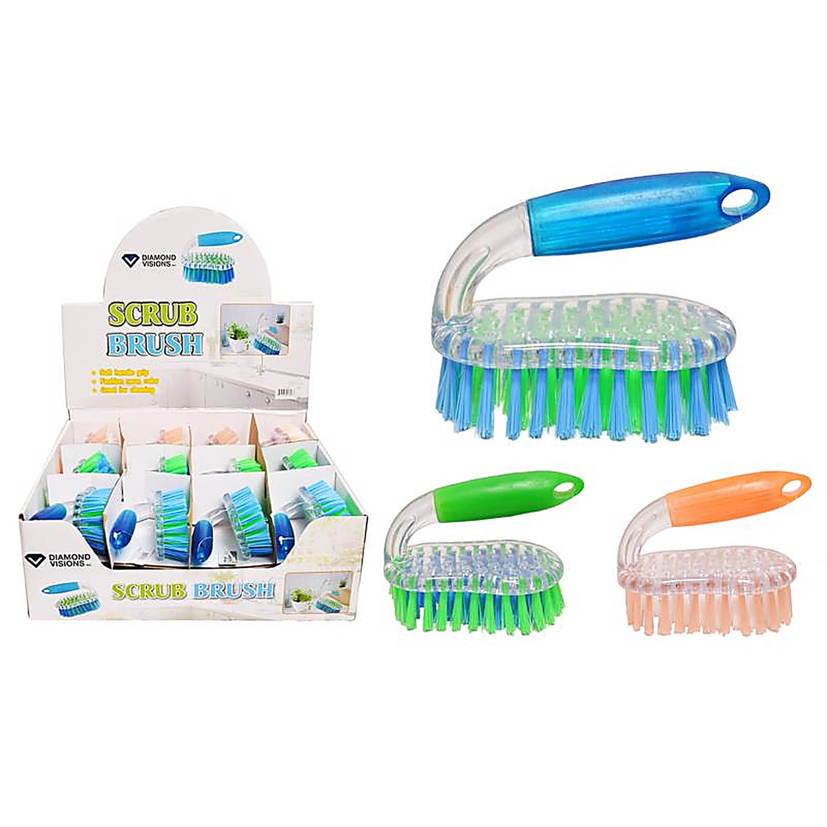 Diamond Visions 01-1306 3 in. W Plastic Scrub Brush