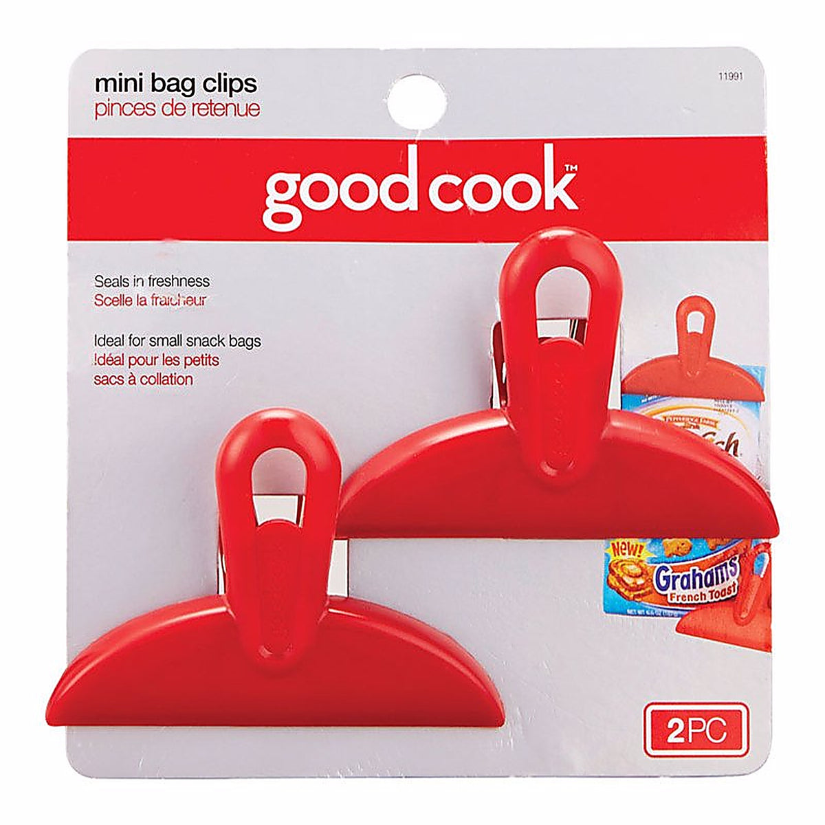 Good Cook 11991 3-1/4 in. L Red Plastic Mini Bag Clip