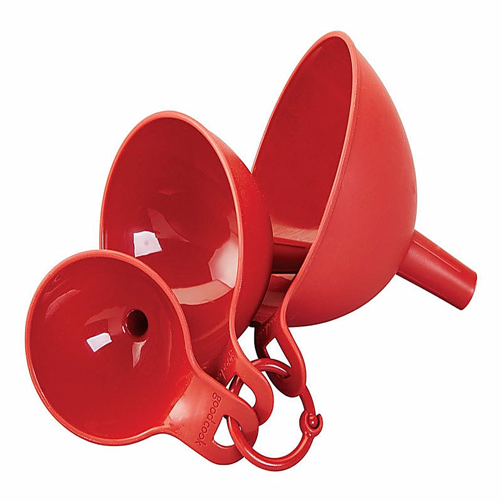Good Cook - 14988 - Red Plastic Funnel Set