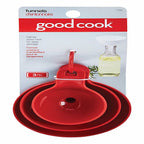 Good Cook - 14988 - Red Plastic Funnel Set