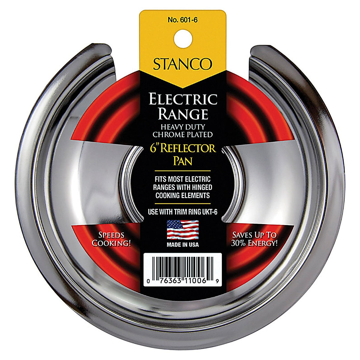 Stanco 601-6 Steel Reflector Pan 6 in. W