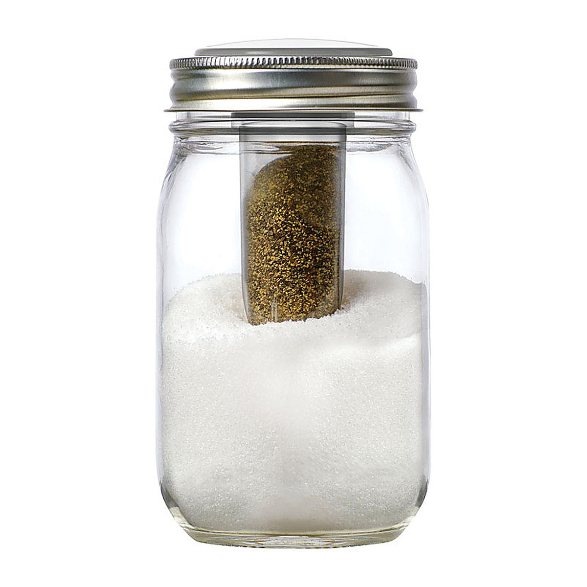 Jarware 82627 Regular Mouth Decorative Jar Lid Salt and Pepper 1/Pack