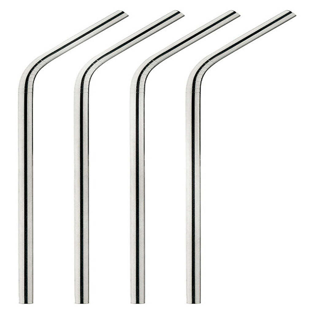Harold Import 48 8 in. L Brown Stainless Steel Straws