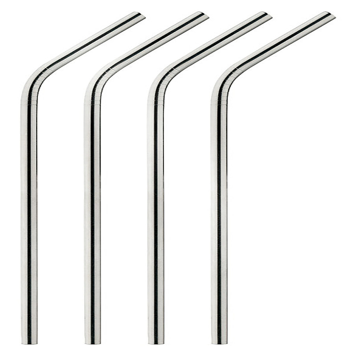 Harold Import 48 8 in. L Brown Stainless Steel Straws