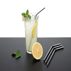 Harold Import 48 8 in. L Brown Stainless Steel Straws