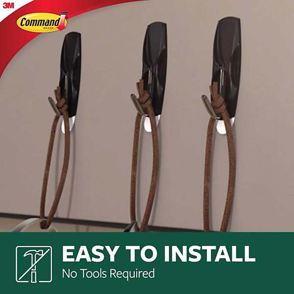 3M 17065S-AWES Medium Plastic Hook 2-1/6 in. L 2/Pack