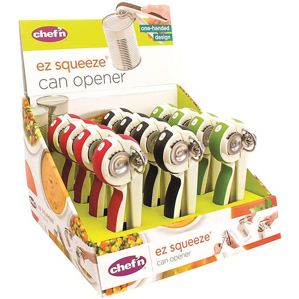 Chefn 102-160-077 EZSqueeze Assorted Stainless Steel Manual Can Opener