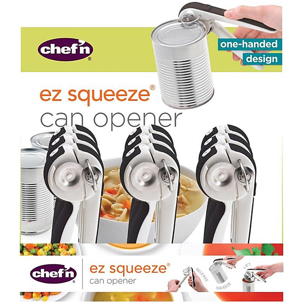 Chefn 102-160-077 EZSqueeze Assorted Stainless Steel Manual Can Opener